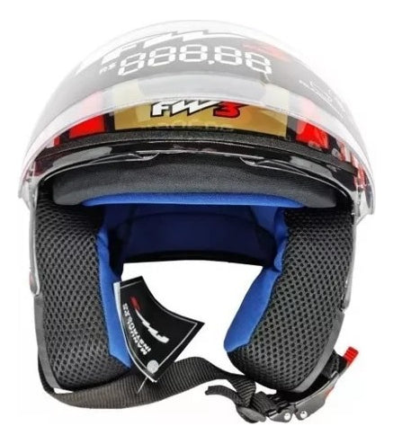 Capacete Aberto FW3 X Open UP Fox Com óculos escuro Interno