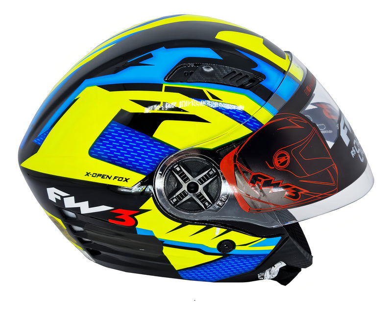 Capacete Aberto FW3 X Open UP Fox Com óculos escuro Interno