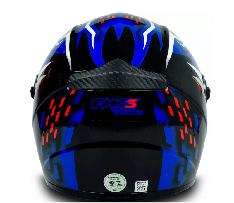 Capacete Fechado FW3 GT5 com Viseira e Narigueira