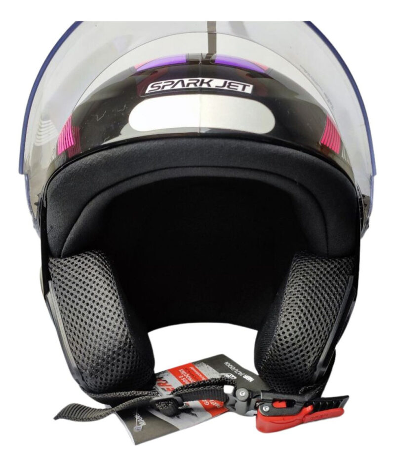 Capacete Aberto EBF Spark Jet Sting Brilhante Preto - Imagem 7