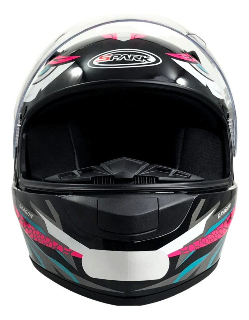 Capacete Para Moto Integral EBF New Spark Dragon Com viseira e Narigueira - Imagem 3