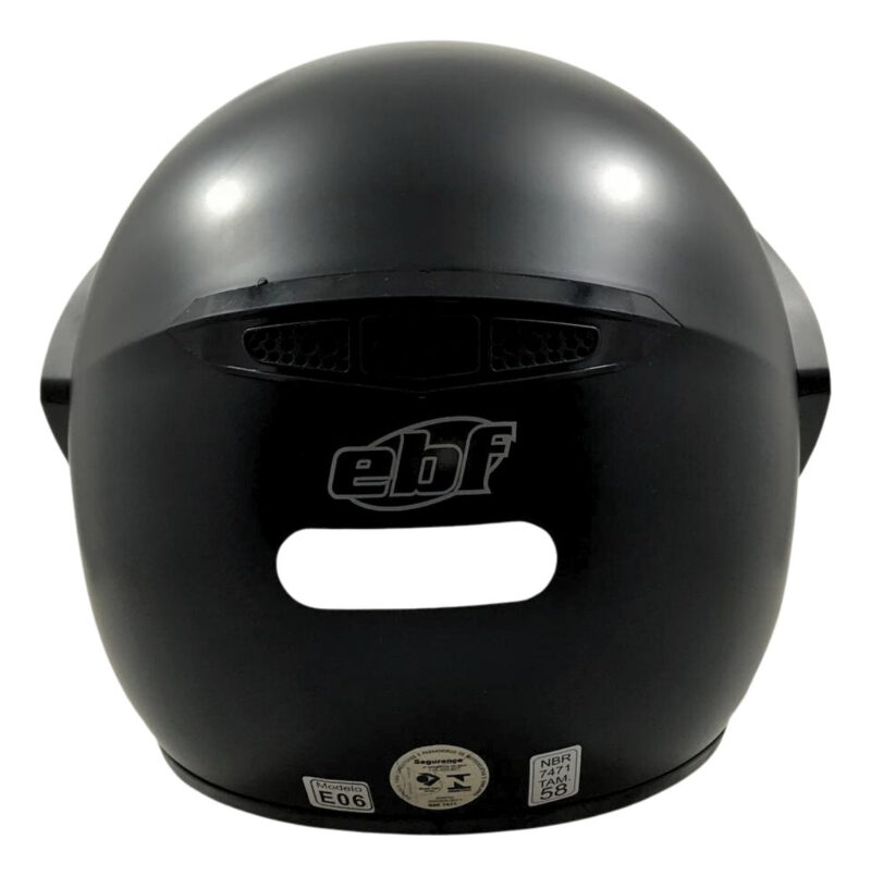 Capacete Moto Motocross Fechado Com Viseira EBF Motard Solid - Imagem 4