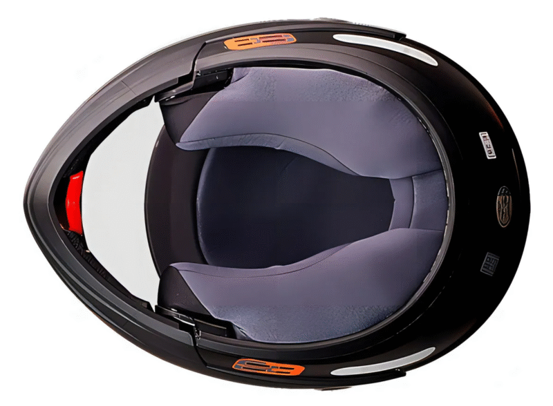 Capacete Moto EBF E8 Articulado Robocop Desenho Solid - Imagem 6