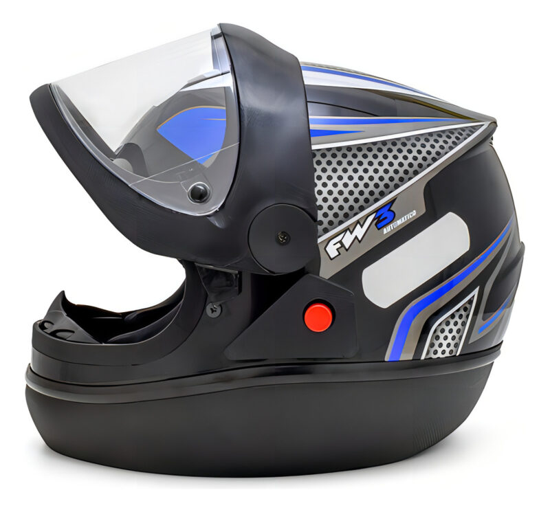 Capacete fechado FW3 para moto Automatic Preto - Imagem 5