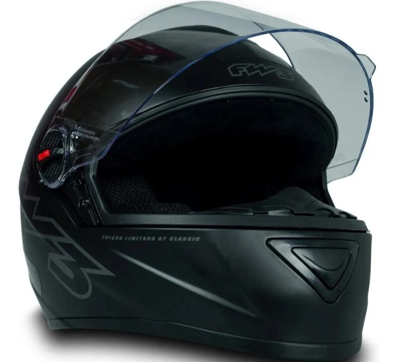 Capacete Integral FW3 GT Classic Esportivo Preto Fosco - Imagem 5