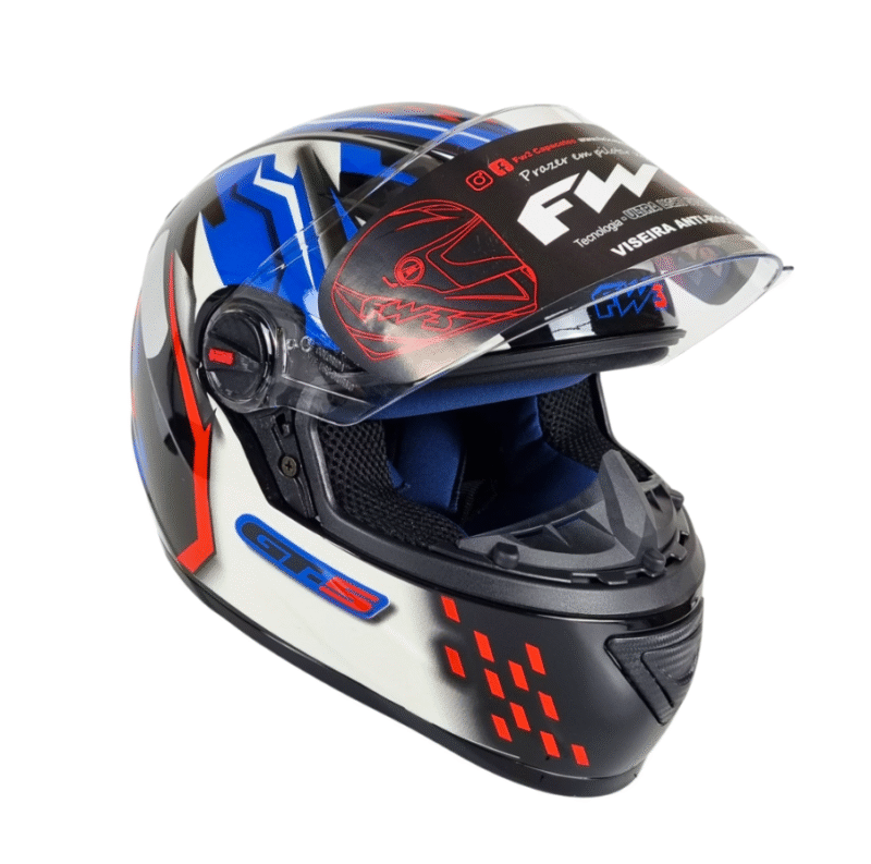 Capacete Fechado FW3 GT5 com Viseira e Narigueira - Imagem 2