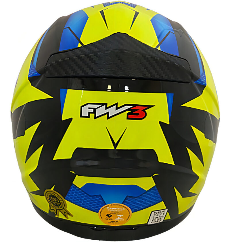 Capacete Moto Fechado FW3 Modelo GTX Fox Com Óculos Interno - Imagem 3