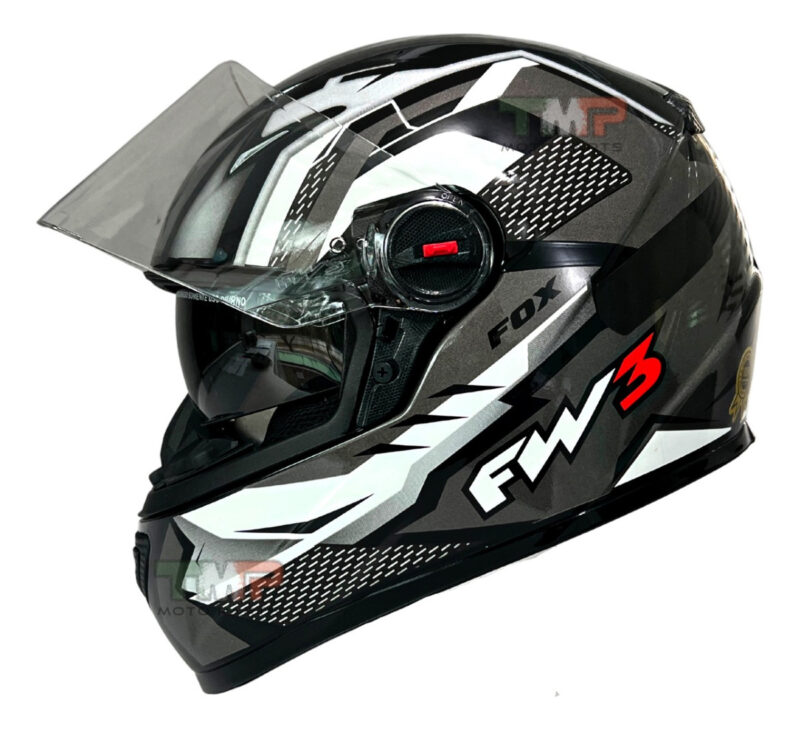 Capacete Moto Fechado FW3 Modelo GTX Fox Com Óculos Interno - Imagem 6