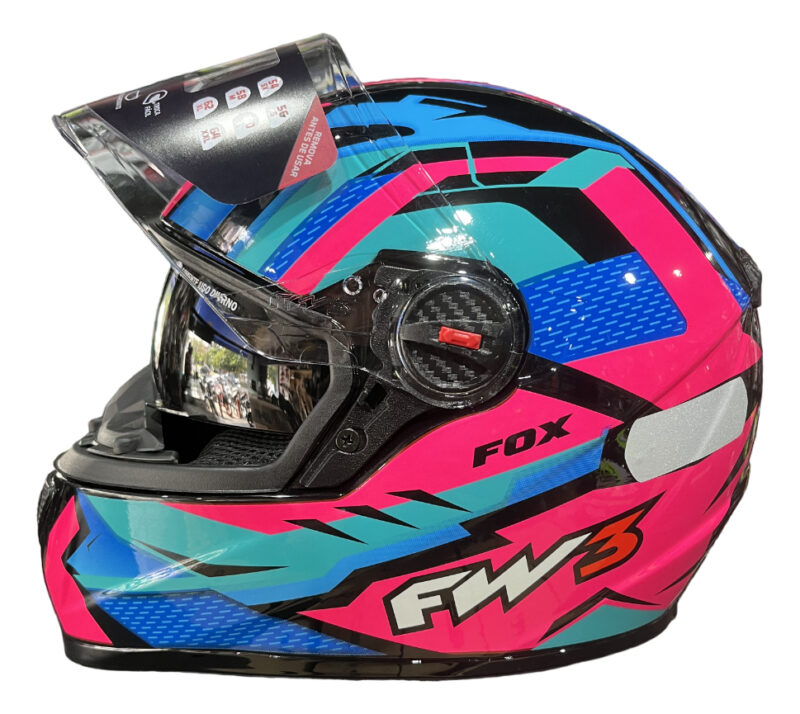 Capacete Moto Fechado FW3 Modelo GTX Fox Com Óculos Interno - Imagem 7