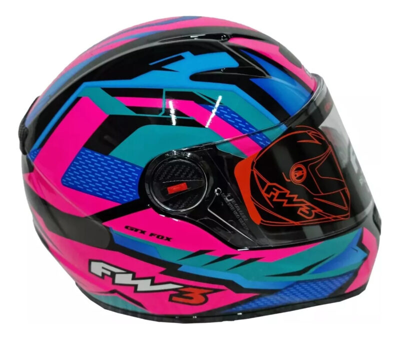 Capacete Moto Fechado FW3 Modelo GTX Fox Com Óculos Interno - Imagem 8