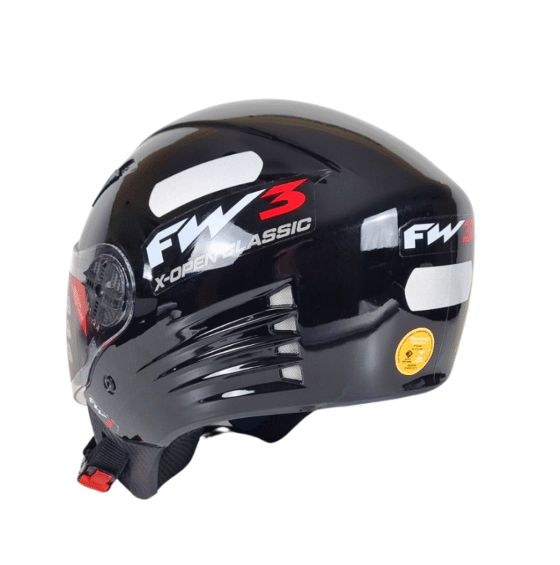 Capacete Aberto FW3 X Open Classic Com viseria Cristal - Imagem 9