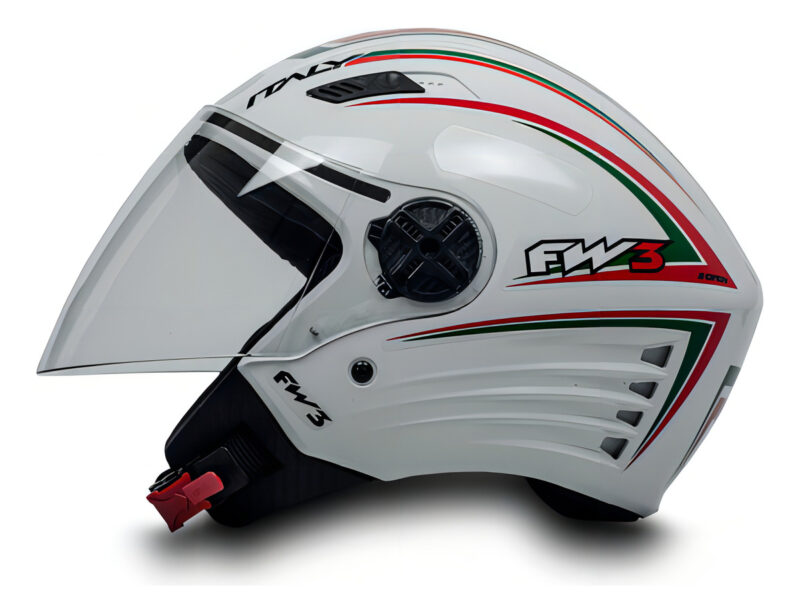 Capacete Aberto FW3 X Open Italy Com viseria Cristal - Imagem 4