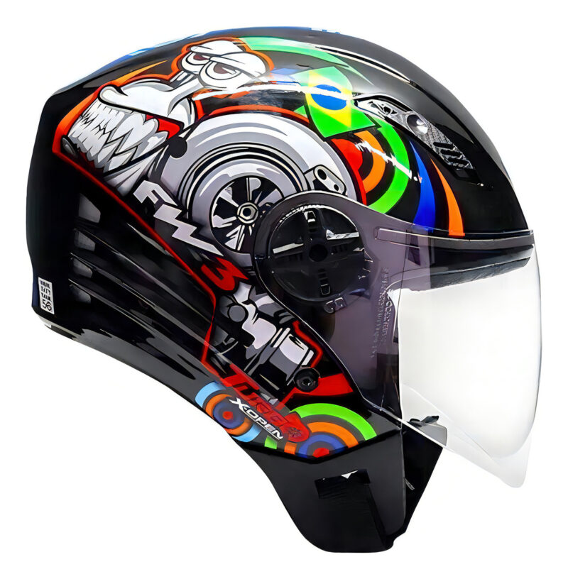 Capacete Aberto FW3 X Open Turbo Com viseira Cristal - Imagem 2