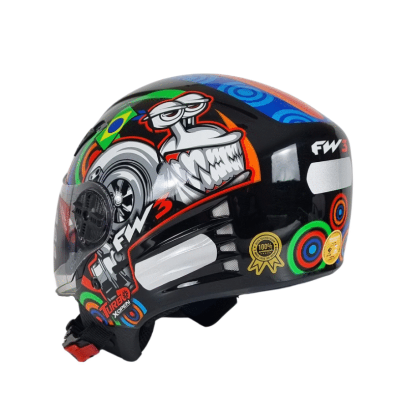 Capacete Aberto FW3 X Open Turbo Com viseira Cristal - Imagem 4