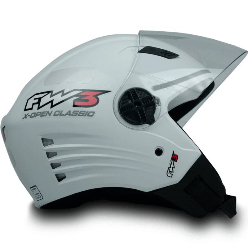 Capacete Aberto FW3 X Open Classic Com viseria Cristal - Imagem 2