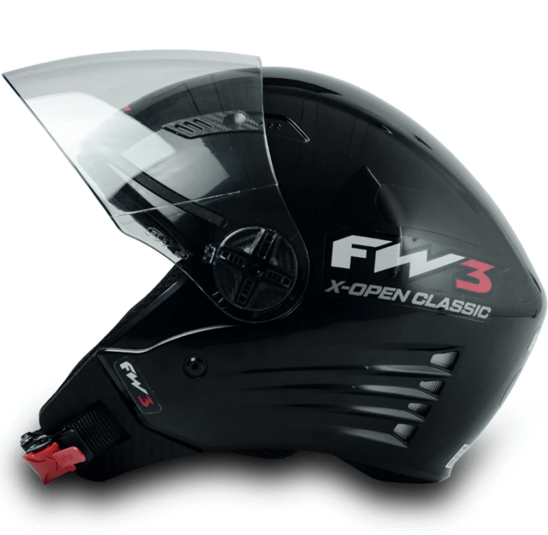 Capacete Aberto FW3 X Open Classic Com viseria Cristal - Imagem 6
