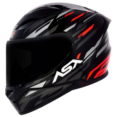 Capacete Para Moto Integral Asx City Arrow Preto Brilhante