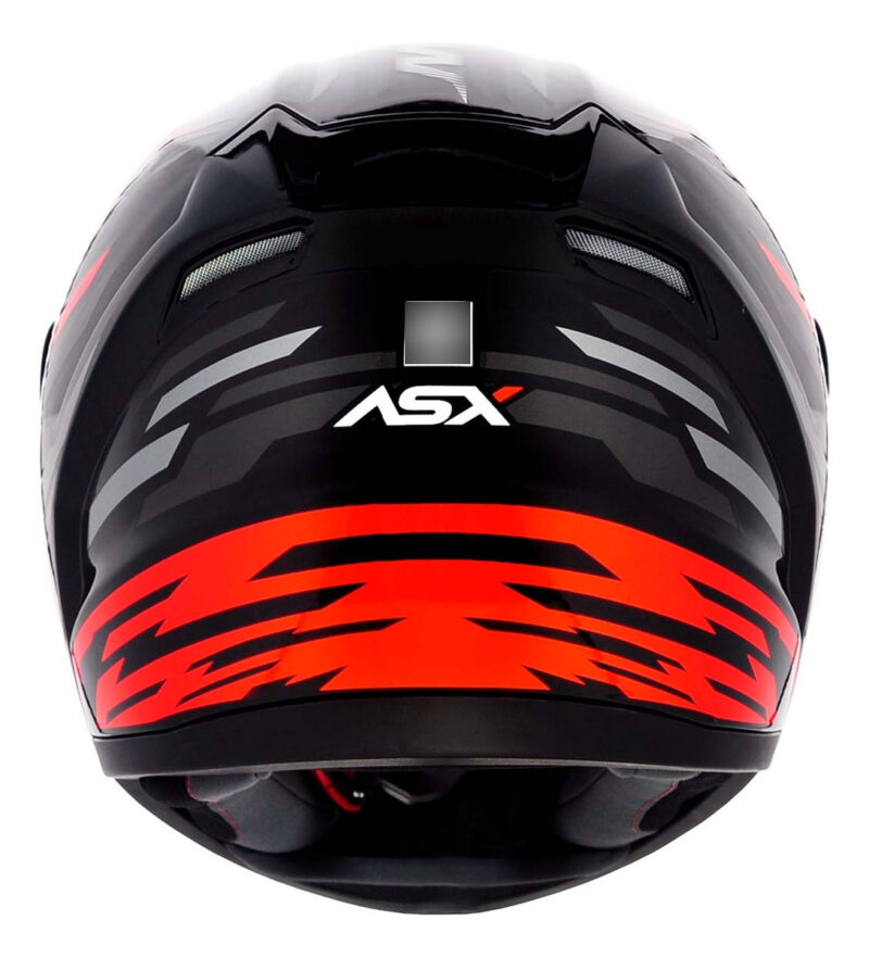 Capacete Para Moto Integral Asx City Arrow Preto Brilhante - Imagem 8