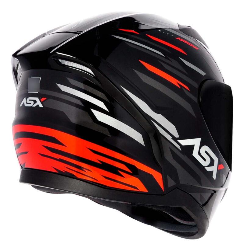 Capacete Para Moto Integral Asx City Arrow Preto Brilhante - Imagem 7