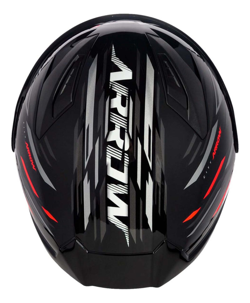 Capacete Para Moto Integral Asx City Arrow Preto Brilhante - Imagem 6