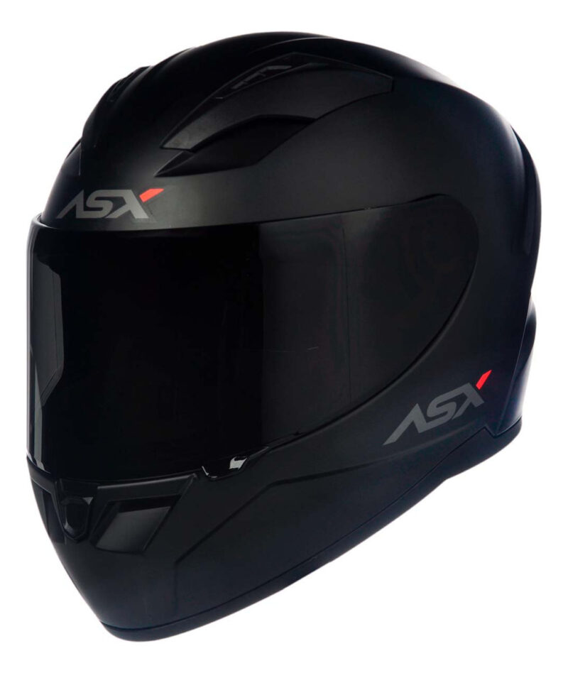 Capacete Para Moto Integral Asx City Solid Preto Fosco - Imagem 3