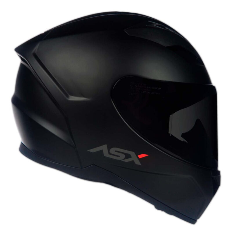 Capacete Para Moto Integral Asx City Solid Preto Fosco - Imagem 2
