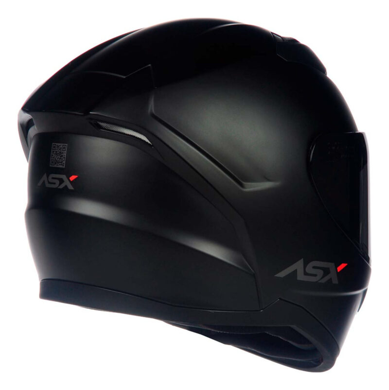 Capacete Para Moto Integral Asx City Solid Preto Fosco - Imagem 5