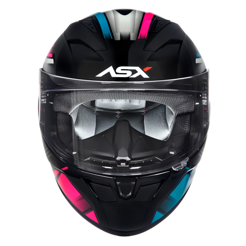 Capacete Para Moto Integral Asx Start Colorido Brilhante - Imagem 3