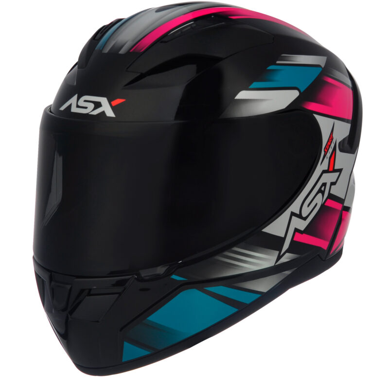 Capacete Para Moto Integral Asx Start Colorido Brilhante - Imagem 5