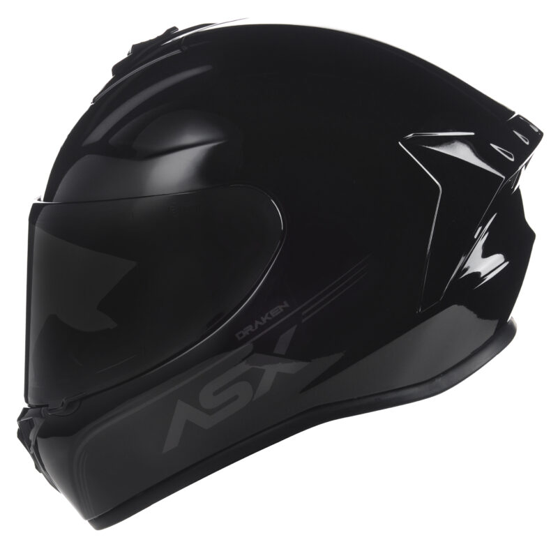 Capacete Integral Esportivo Asx Draken Solid Preto - Imagem 5