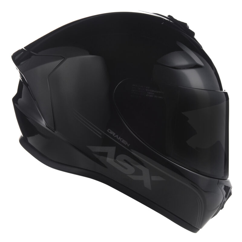 Capacete Integral Esportivo Asx Draken Solid Preto - Imagem 6