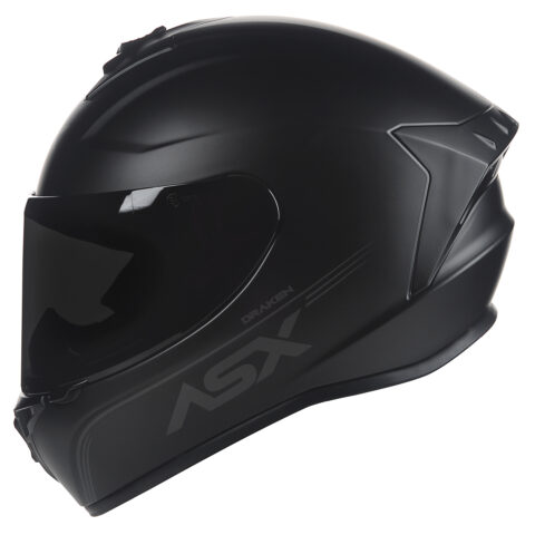 Capacete Integral Esportivo Asx Draken Solid Preto