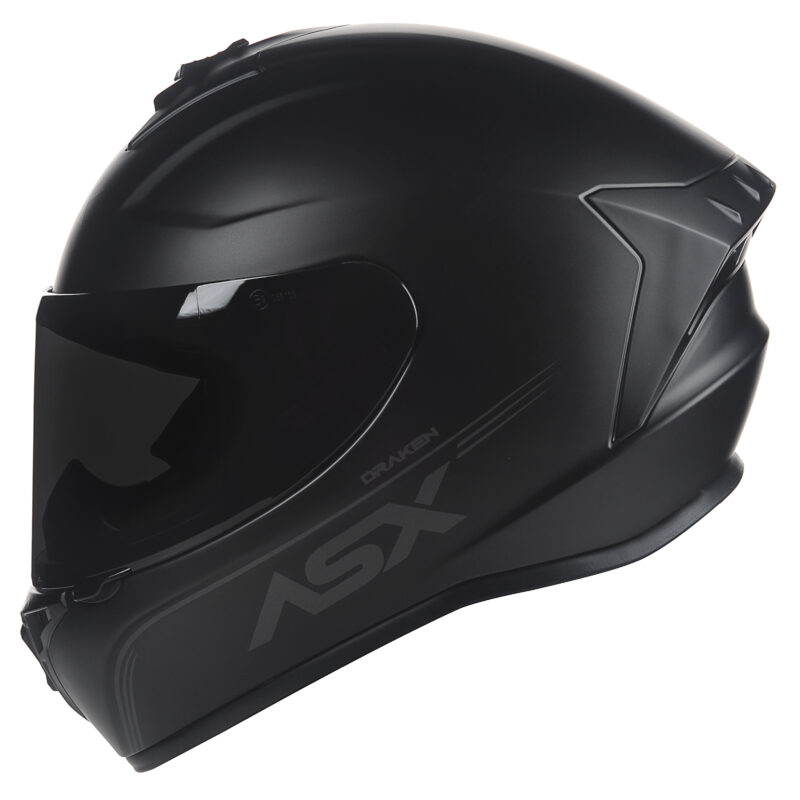 Capacete Integral Esportivo Asx Draken Solid Preto