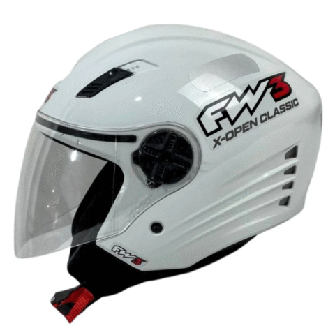 Capacete Aberto FW3 X Open Classic Com viseria Cristal