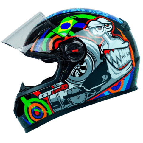 Capacete Integral FW3 GT Turbo Preto Brilhante
