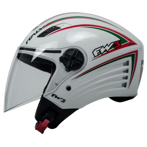 Capacete Aberto FW3 X Open Italy Com viseria Cristal