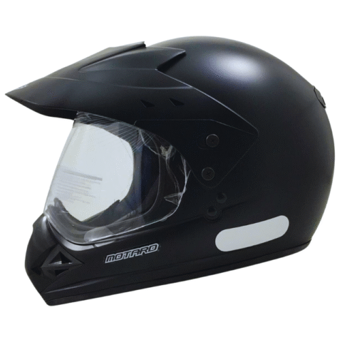 Capacete Moto Motocross Fechado Com Viseira EBF Motard Solid
