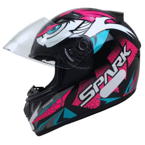 Capacete Para Moto Integral EBF New Spark Dragon Com viseira e Narigueira