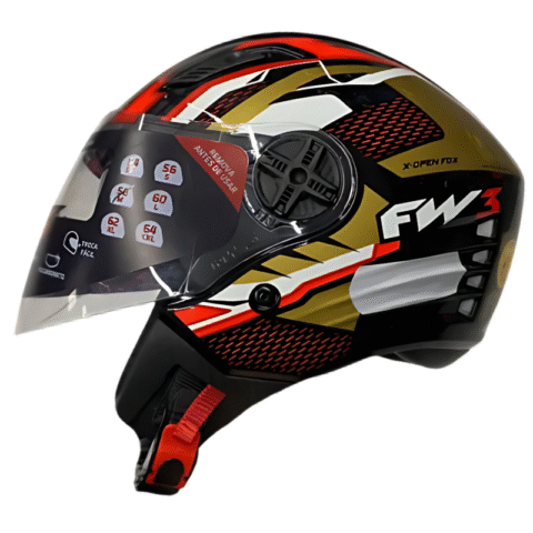 Capacete Aberto FW3 X Open UP Fox Com óculos escuro Interno