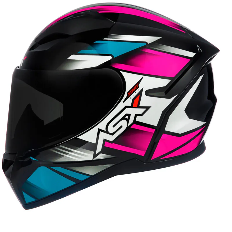 Capacete Para Moto Integral Asx Start Colorido Brilhante