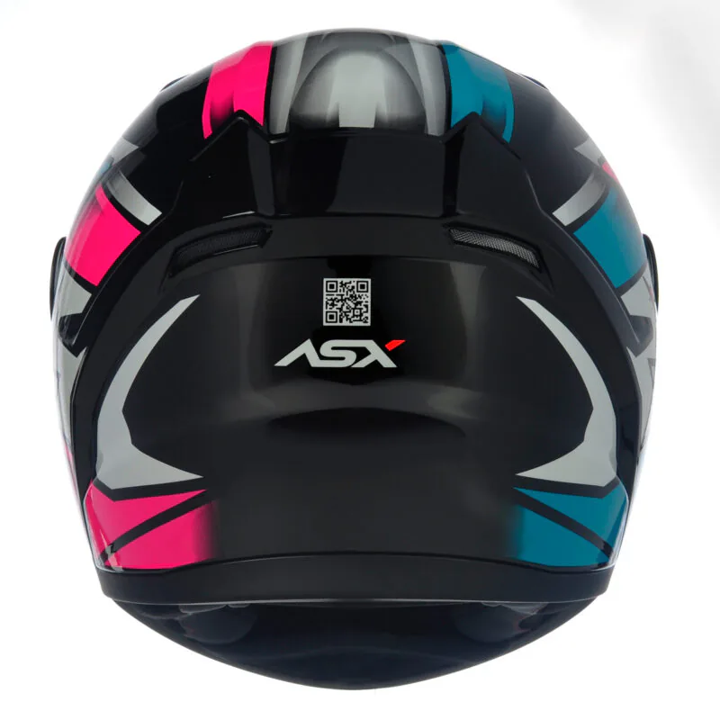 Capacete Para Moto Integral Asx Start Colorido Brilhante - Imagem 8