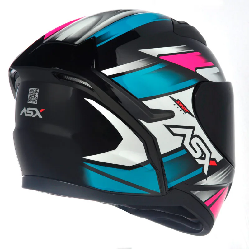Capacete Para Moto Integral Asx Start Colorido Brilhante - Imagem 6
