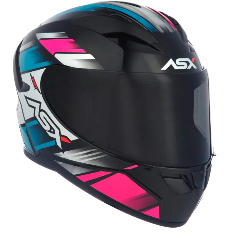 Capacete Para Moto Integral Asx Start Colorido Brilhante - Imagem 4