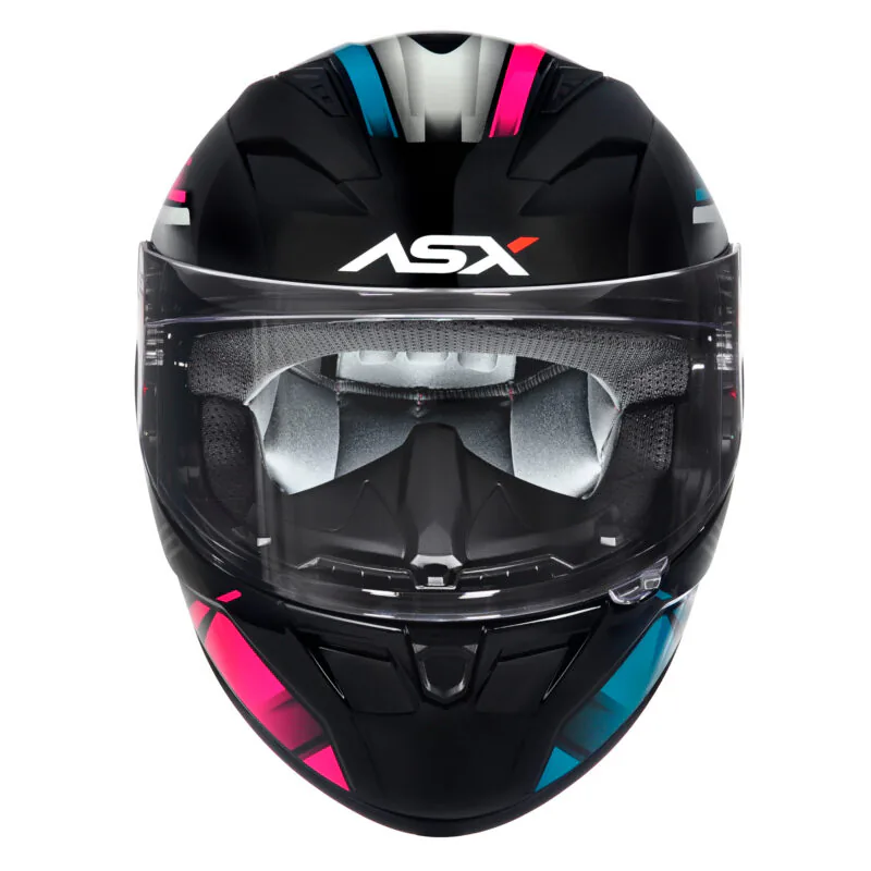 Capacete Para Moto Integral Asx Start Colorido Brilhante - Imagem 3